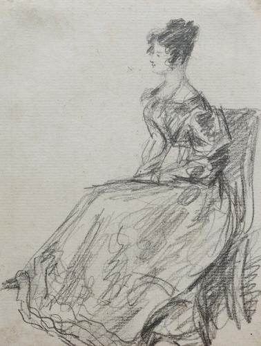 William Henry Hunt OWS (1790 -1864), Young woman seated
