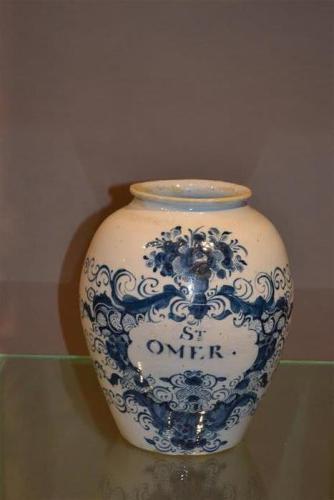 An 18th century Dutch delft tobacco jar