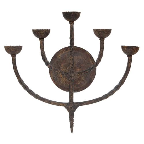 19th Century French Wrought Iron Wall Sconce