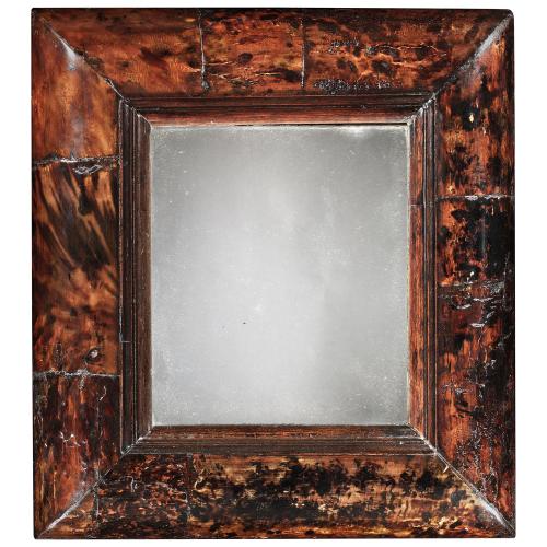 Mid 17th Century Tortoishell Cushion Framed Mirror