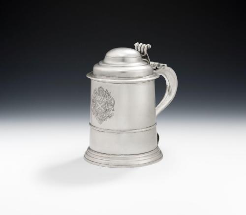 George II Tankard and Cover made in London in 1733 by John Fossey