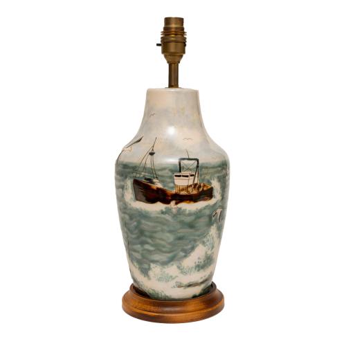 Vintage Cobridge Stoneware Trawler Table Lamp