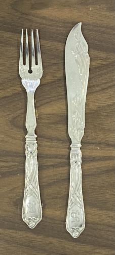 Art nouveau fish knives and forks 