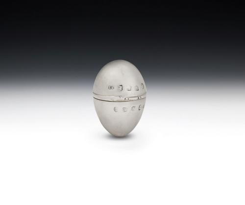 An extremely rare George III Egg Vinaigrette made in Birmingham in 1796 by Joseph Taylor
