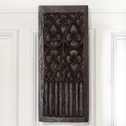A late medieval carved oak panel