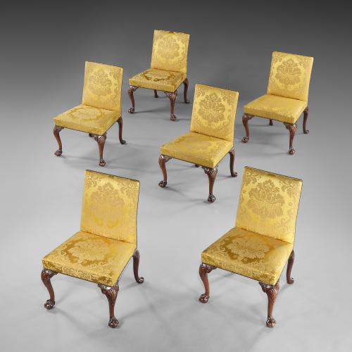George II Period Mahogany Claw and Ball Sidechairs