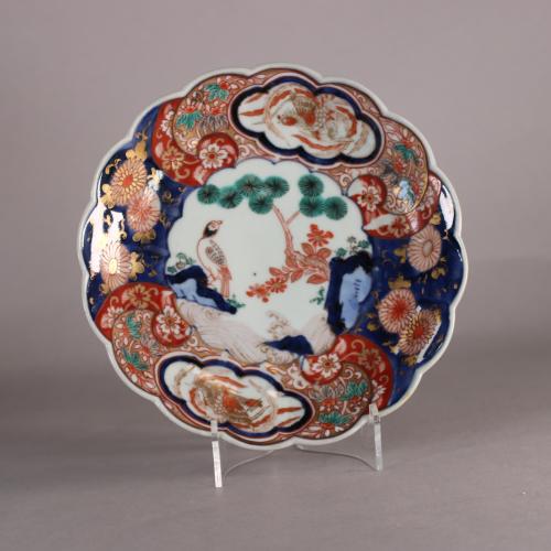 Japanese Imari lobed dishes front of first plate