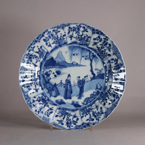 front of kangxi blue and white plate