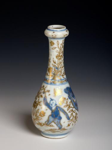 Chinese export porcelain vase garlic mouth, Kangxi reign