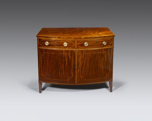 George III bow fronted commode