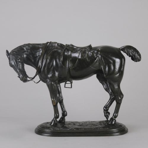 19th Century Animalier bronze entitled "Tired Hunter" by John Willis-Good
