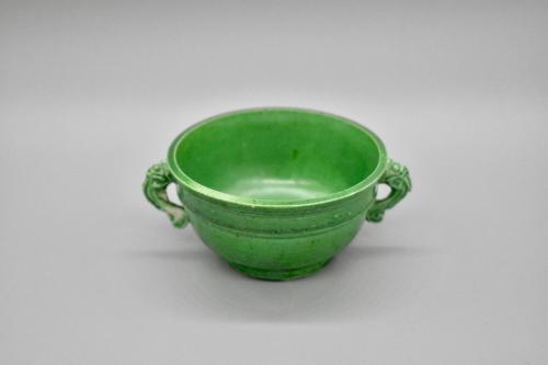 Green Glazed Miniature Vessel - 18th century