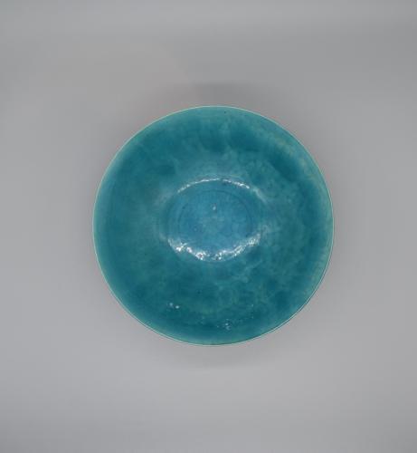 Turquoise Glazed Conical Shape Bowl