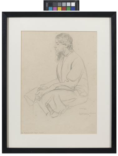 Sir William Rothenstein (1872-1945). Lithograph of Rabindranath Tagore