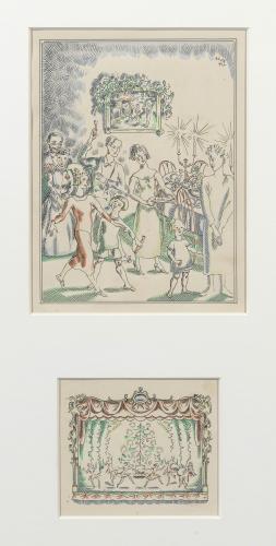 Albert Daniel Rutherston (Rothenstein) (1881-1953) Two Christmas Related Illustrations