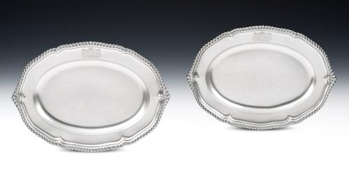 The Hillsborough Castle Serving Dishes - An Unusual Pair of George II Serving Dishes Made in London in 1751 By Peter Archambo II and John Meure