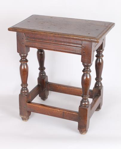 Late 17th century oak joint stool