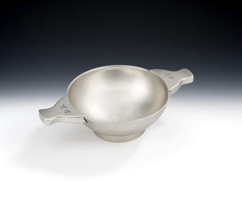 An extremely rare George III Scottish Provincial Drinking Quaich. Made in Inverness Circa 1800 by Alexander Stewart