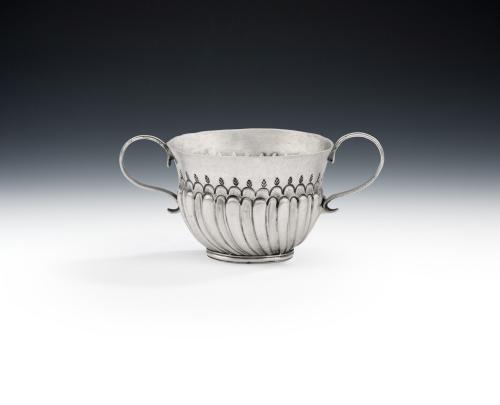 A very fine and rare William III Britannia Standard Dram Cup made in London in 1698 by Nathaniel Lock
