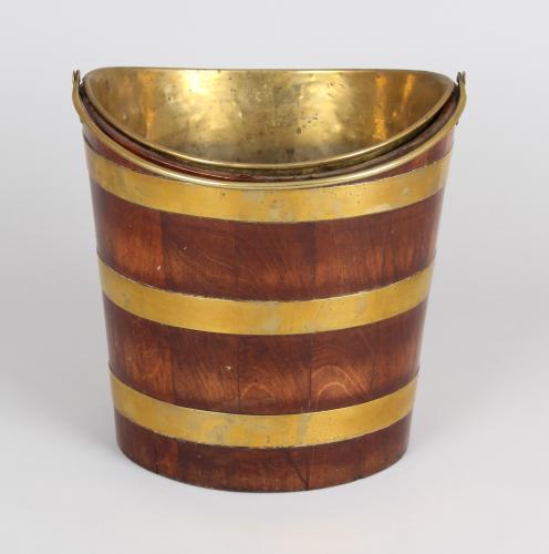 19th century Dutch mahogany Teestoof bucket