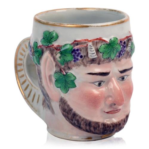 Chinese Export Porcelain Bacchus Mug After Derby Porcelain, Circa 1785.