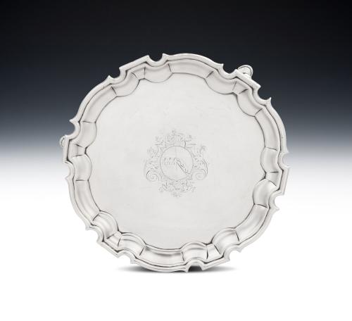 A fine George II Salver made in London in 1734 by George Hindmarsh