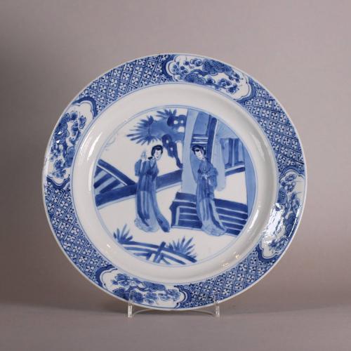 Chinese blue and white plate, Kangxi (1664-1722)