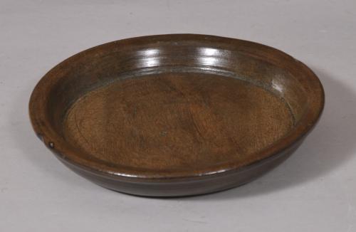 S/5282 Antique Treen 18th Century Ash Platter