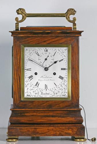 John Frodsham, Gracechurch Street, London.  A Fine Quality English Rosewood Carriage Clock. Circa 1850