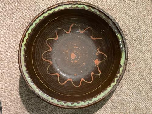 Slipware dish, circa 1840