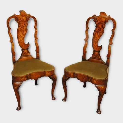 18th Century Dutch Marquetry Chairs