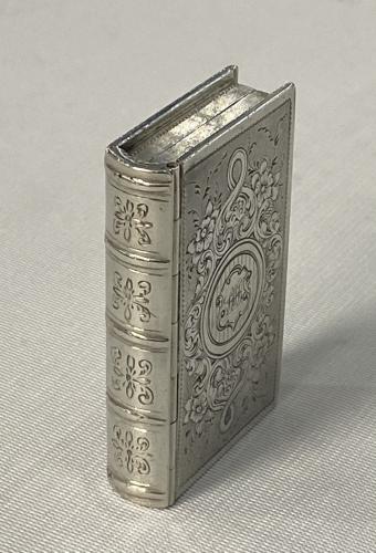 Large silver book vinaigrette 1861 Charles Washington Deakin