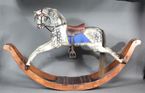 Large Lines rocking horse on curved rockers