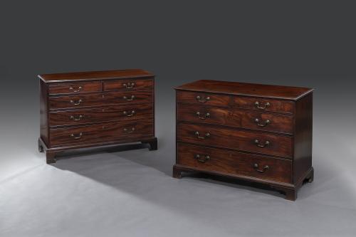 Pair of 18th Century Matched Chests - angle