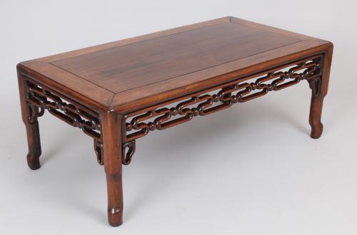 Late 19th century Chinese hardwood tea table or opium table