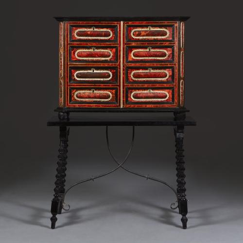 Flemish Early 19th Century Tortoiseshell Cabinet on Stand
