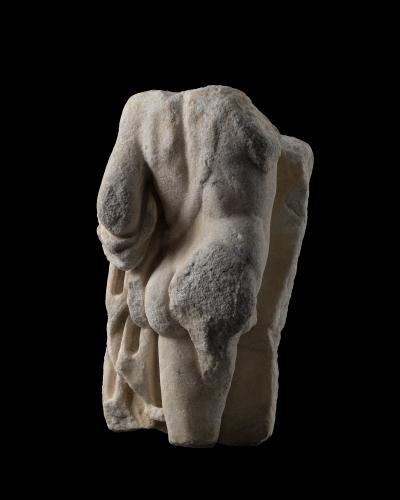 A Roman marble torso of a warrior