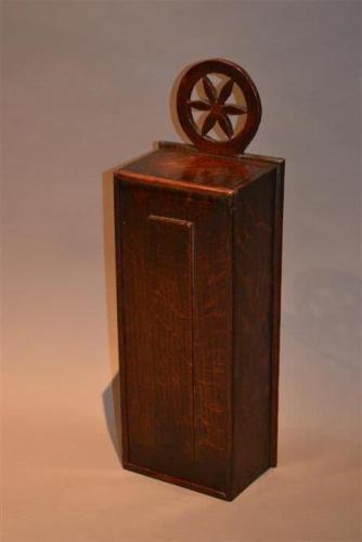 George III oak candle box