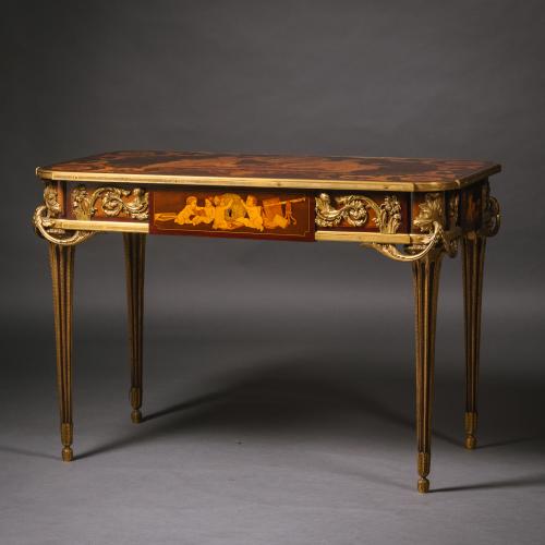Louis XVI Style Gilt-Bronze Mounted Marquetry Centre Table