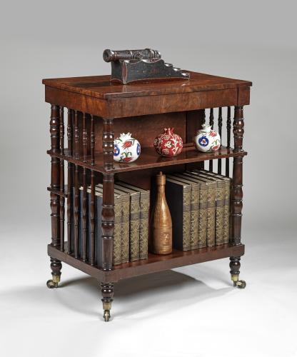Antique Regency freestanding mahogany bookcase