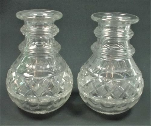 Regency period crystal glass carafes