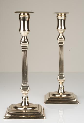 Early George III Brass Candlesticks