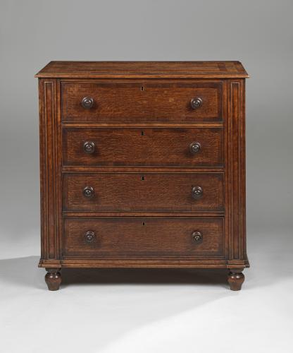 Antique Regency oak chest of drawers