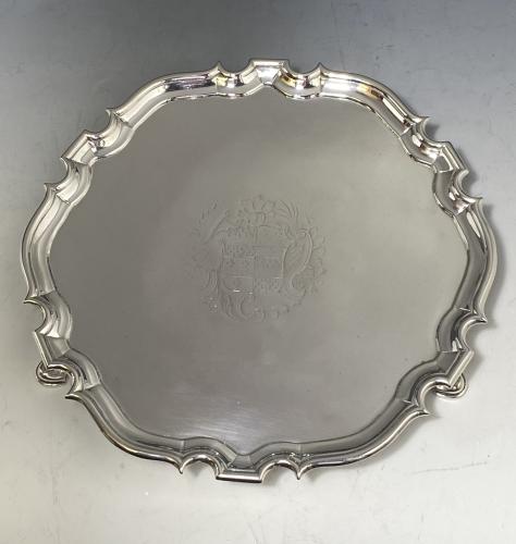 George II silver salver 1738 Richard Gosling