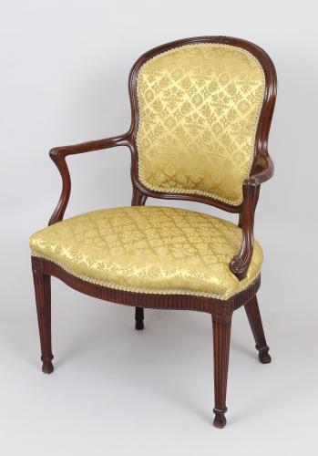 George III period mahogany arm-chair