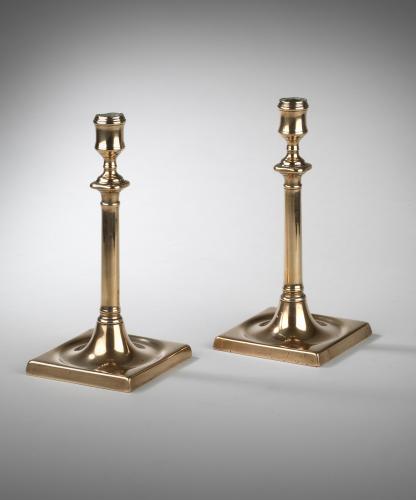 square base brass candlesticks