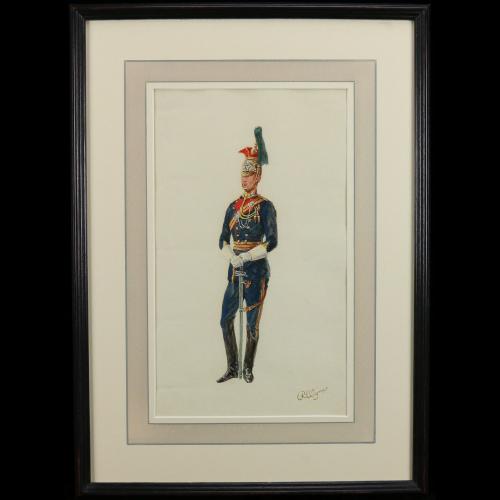 An Edwardian Study of an Officer of the 5th Royal Irish Lancers, 1905