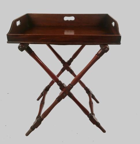 Georgian mahogany butler's tray on stand