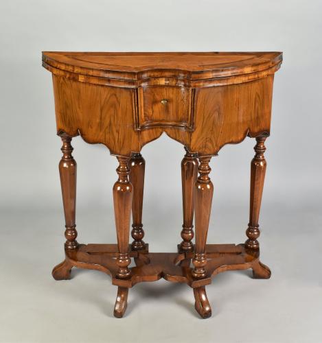 A rare diminutive Queen Anne walnut gateleg table, c.1710