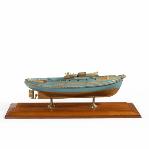shipyard model of a double ended harbour launch